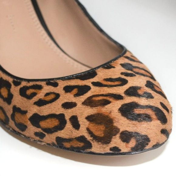 NWOT / NWOB Size 6.5 Banana Republic "Ivonne" Leopard Print-Dyed Calf Hair Pumps - Picture 2 of 15